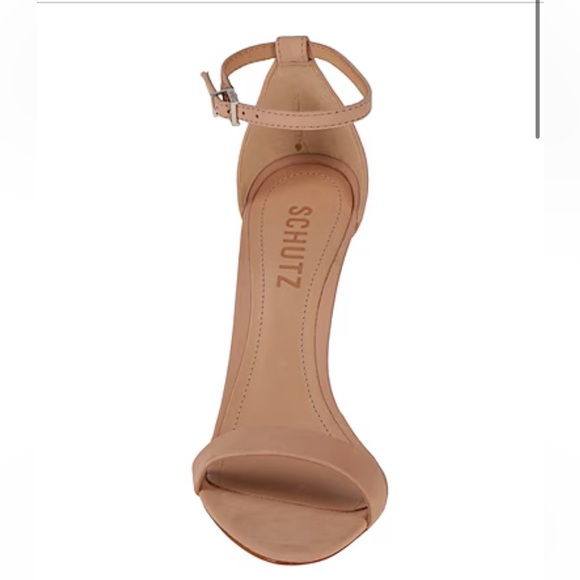Schutz Sandals Nude-Heeled Soft Leather - Picture 1 of 11